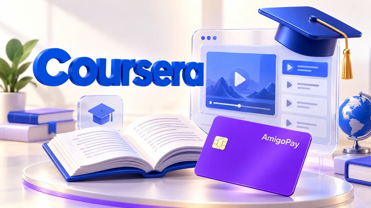 Coursera: онлайн-обучение и книги и виртуальная карта AmigoPay