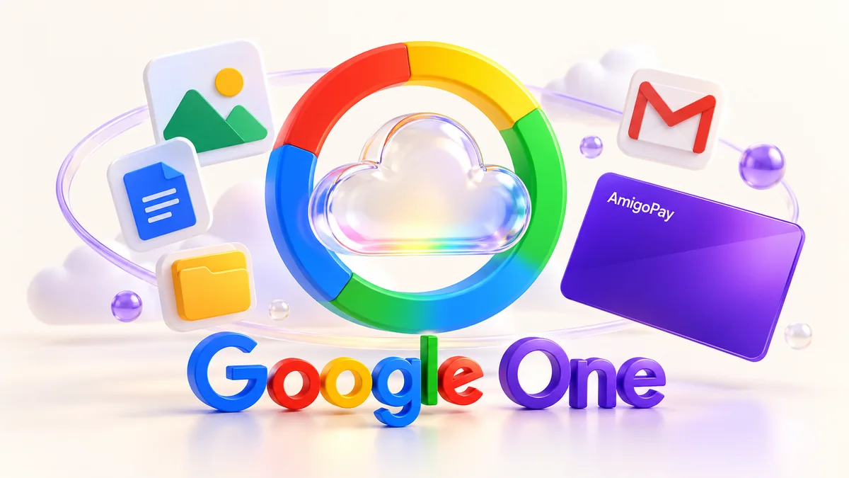 Google One: облачное хранилище и документы и виртуальная карта AmigoPay