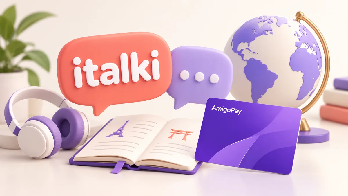 italki: онлайн-уроки и разговорная практика и виртуальная карта AmigoPay