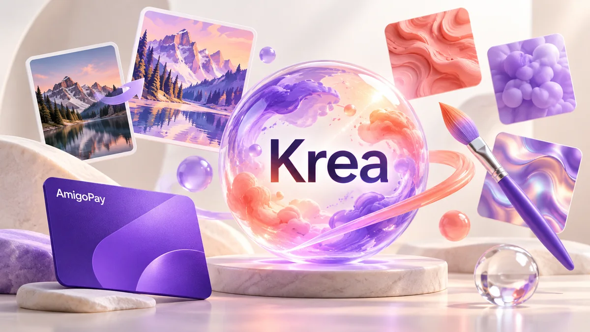 Как оплатить Krea AI из России и купить подписку Krea: создание изображений и текстуры и виртуальная карта AmigoPay
