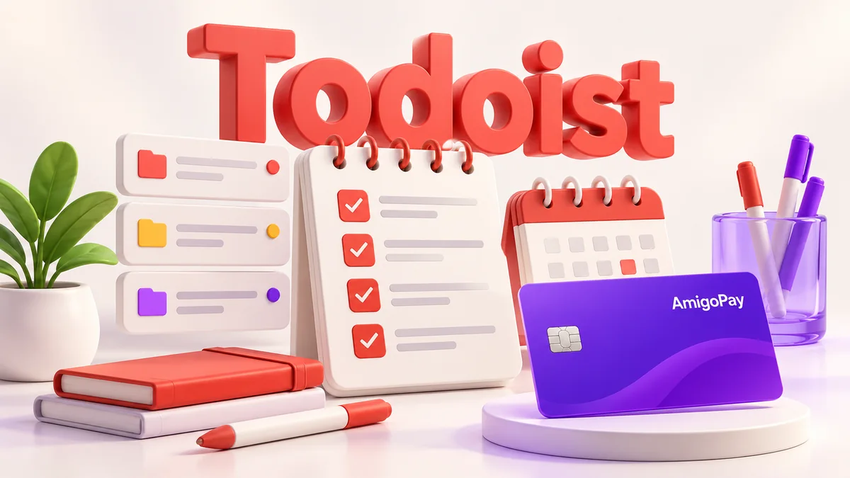 Todoist: список задач и календарь и виртуальная карта AmigoPay